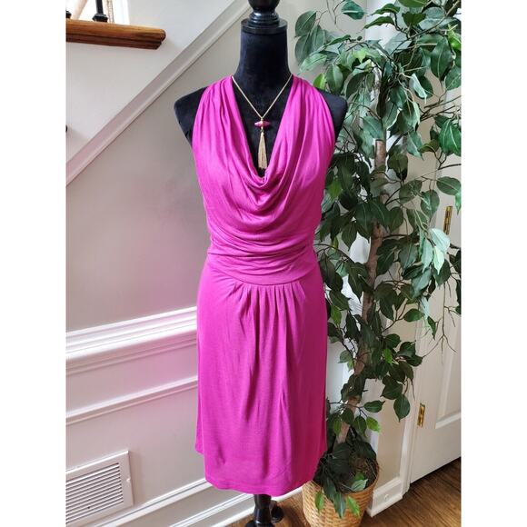 The Limited Dresses & Skirts - The Limited Women's Pink Rayon Cowl Neck Sleeveless Knee Length Dress Medium